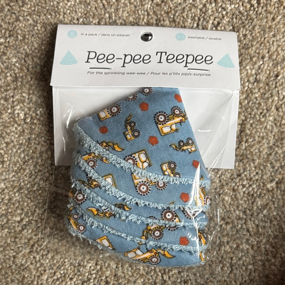 Pee-pee Teepee Blue with Construction Print